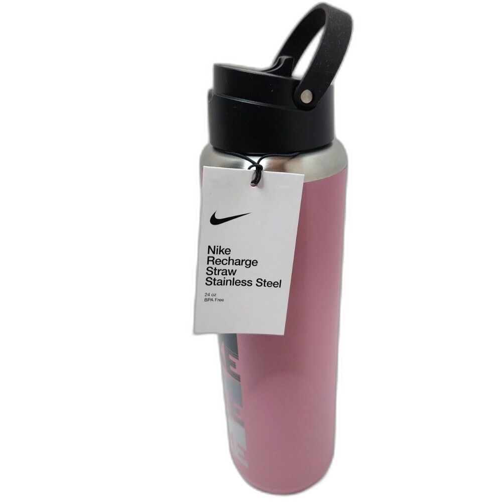 Nike Recharge Stainless Steel Straw Bottle 24 oz – Pink – BPA Free